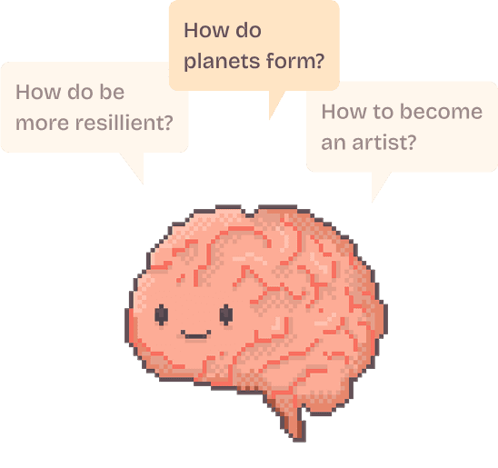 Brain with chat bubbles